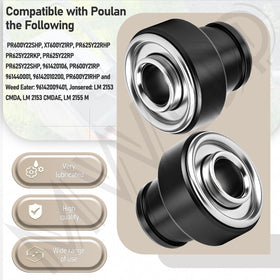 MWEDP wheel bearing supports longer mower life with reduced friction.