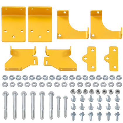MWEDP zero-turn brackets kit installation view for secure mounting