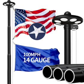 MXQMKL 20ft flagpole with tapered base for stable outdoor display