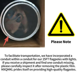 MXQMKL flexible design supports dual-flag use and half-mast adjustments