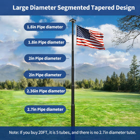 MXQMKL flagpole light with 136 LEDs for day or night visibility