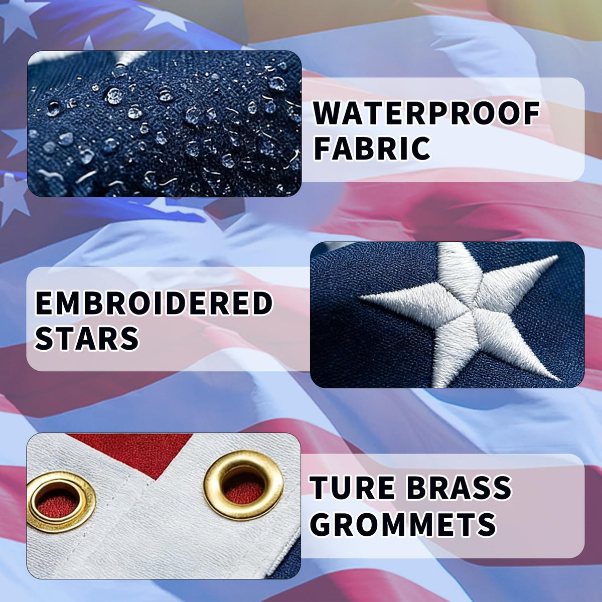 MXQMKL nylon 3x5 flag included for ready patriotic display