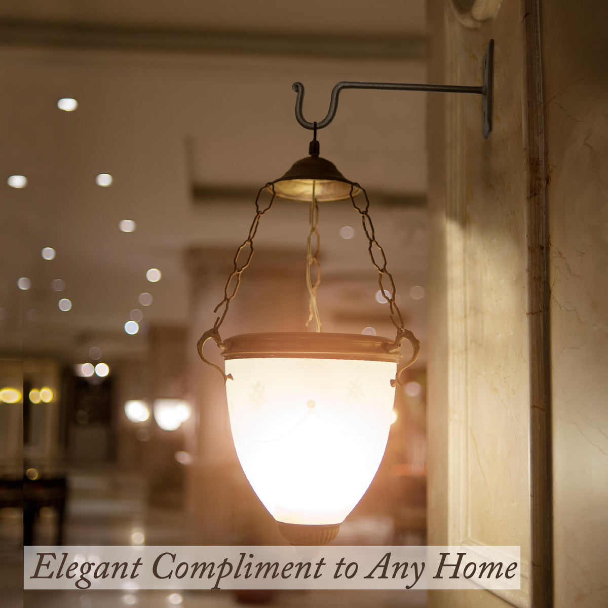 My Fancy Farmhouse wall hook supporting lanterns with secure mounting outdoors.