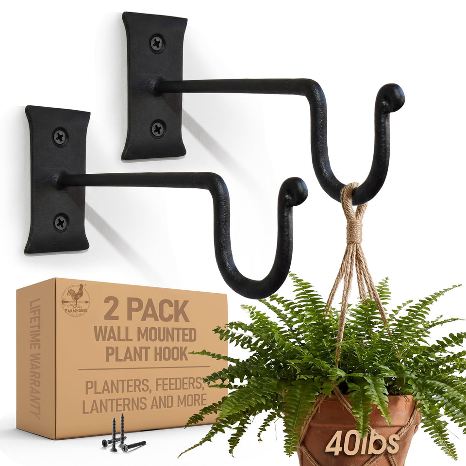 My Fancy Farmhouse wall hook plant hanger close-up for secure indoor use.