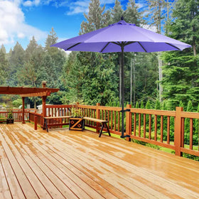 MY RUSTIC space-saving solution creates shade without a heavy base.
