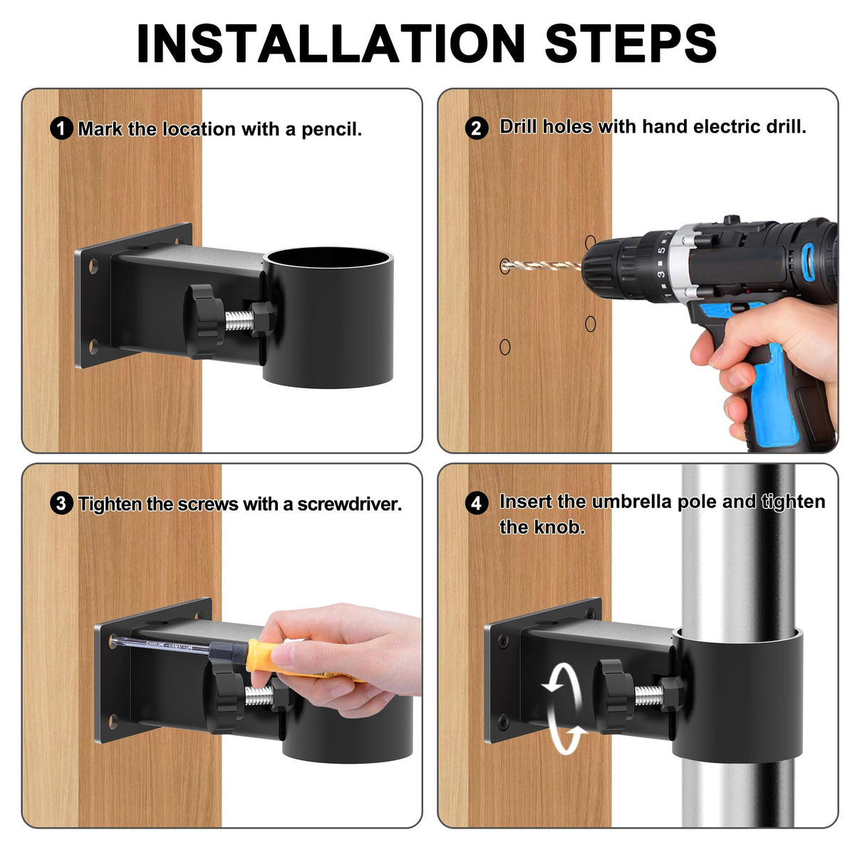 MY RUSTIC quick-install design with screws enables fast setup.