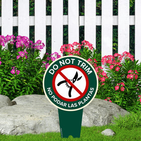 My Sign Center bilingual Do Not Trim sign 7x13 inches for multilingual spaces.