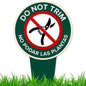 My Sign Center Do Not Trim sign 7x13 inches for durable outdoor visibility.