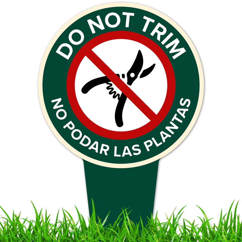 My Sign Center Do Not Trim sign 7x13 inches for durable outdoor visibility.