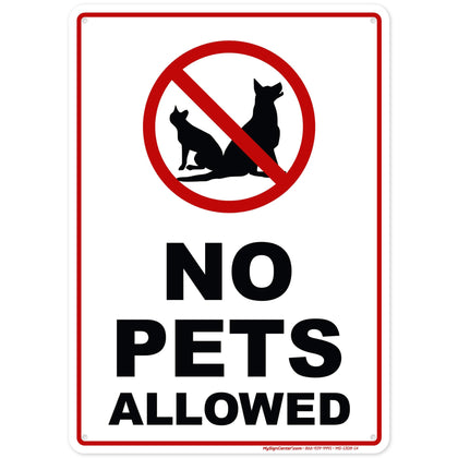 My Sign Center No Pets Sign 10x14 front view with clear visibility.