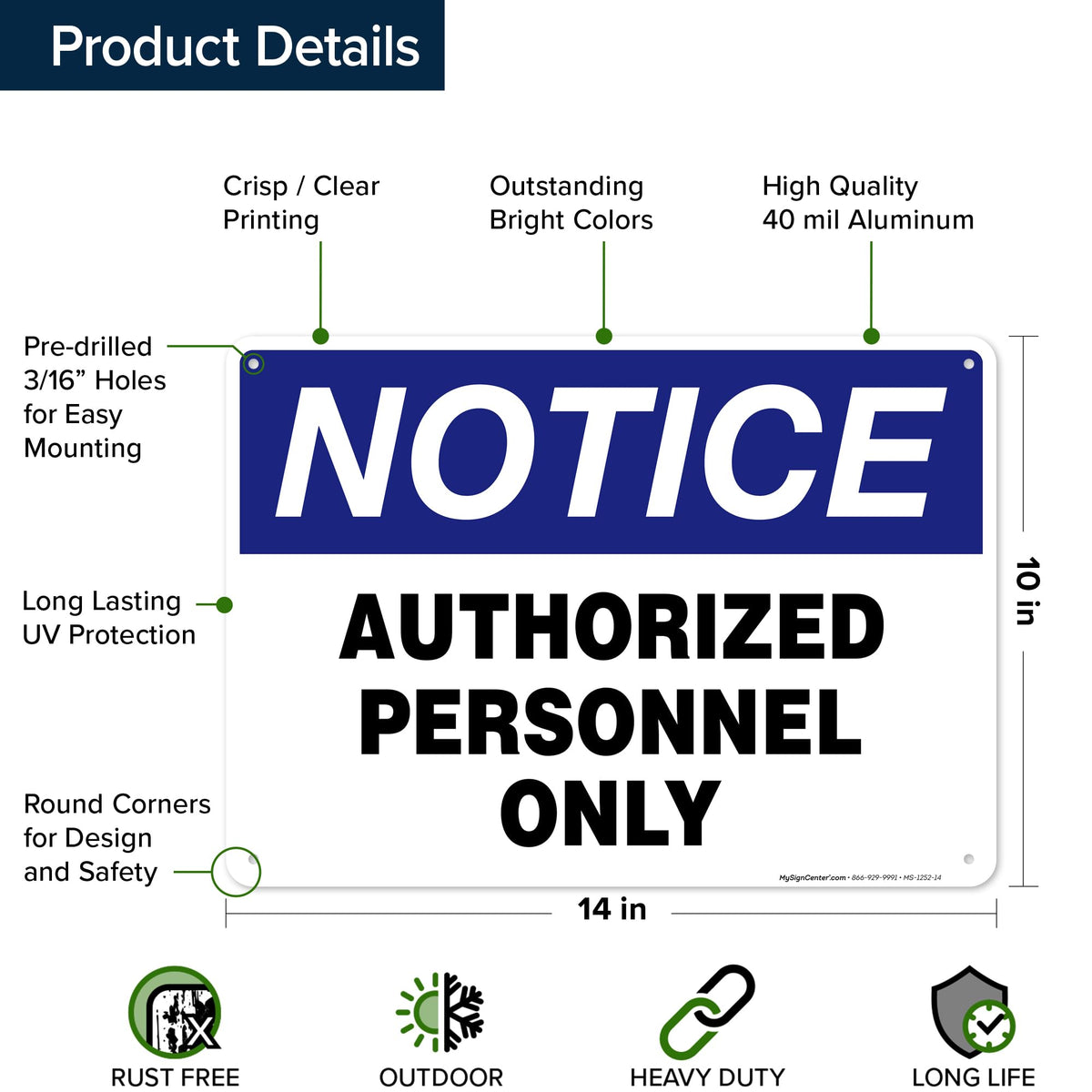 My Sign Center office door sign ideal for restricted area visibility