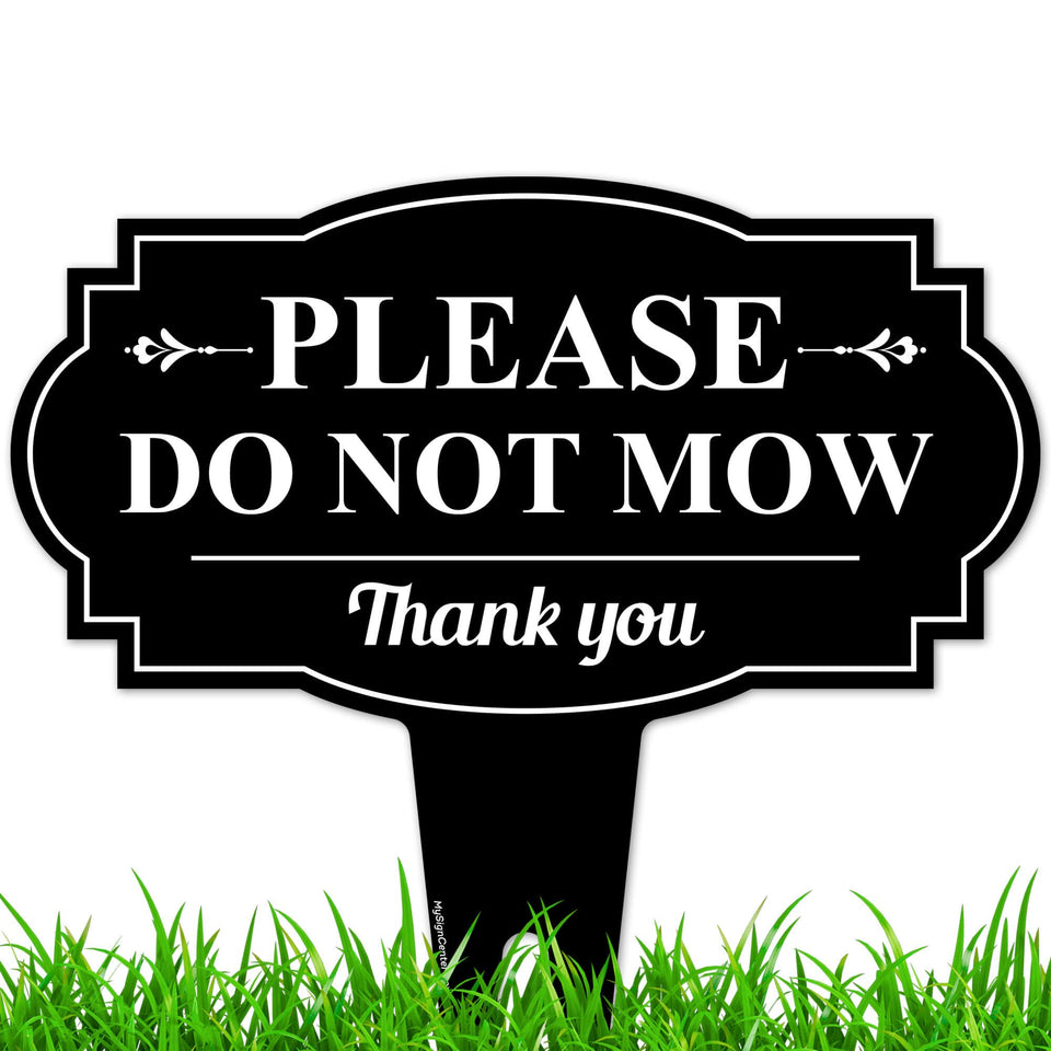 My Sign Center Please Do Not Mow Sign 13x13 for outdoor yard visibility