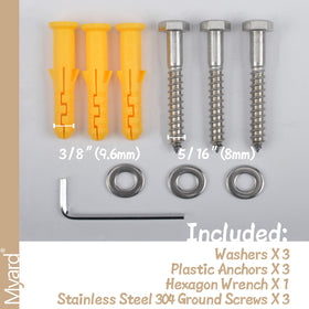 Myard 3-inch base height visual demonstrates solid rail support