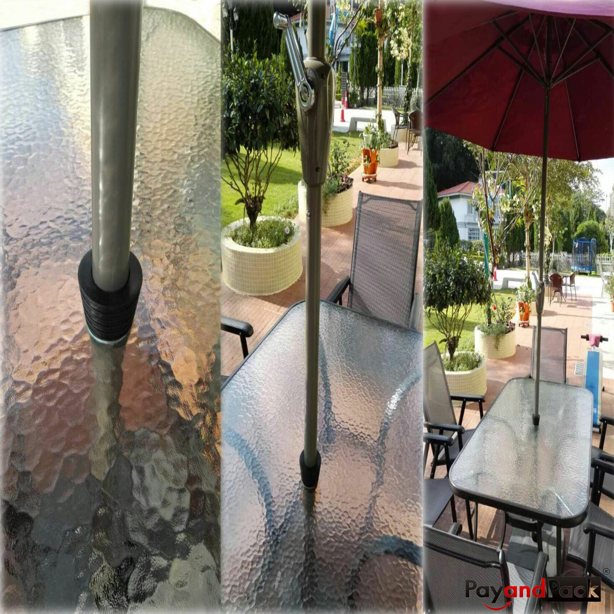 Myard cone wedge shim fits table hole openings for secure placement
