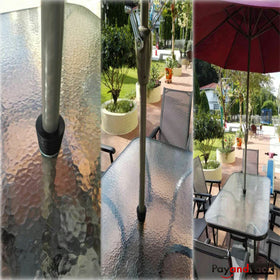 Myard cone wedge shim fits table hole openings for secure placement
