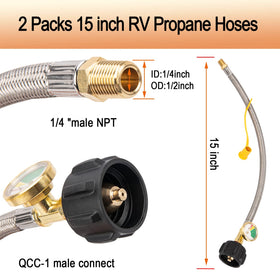 Mycheng stainless-steel braided hose emphasizes durability in rugged outdoor camping conditions.