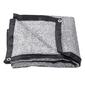 Mychoiii aluminet shade cloth over a greenhouse frame showing strong sun control