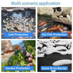 Mychoiii installation guide and stakes simplify securing the net around your pond.