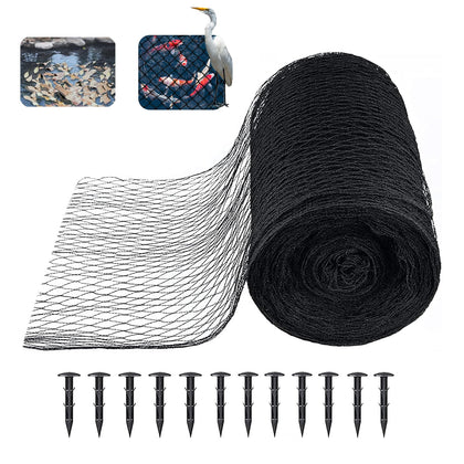 Mychoiii pond netting kit 20x30 ft over a pond protecting from leaves.