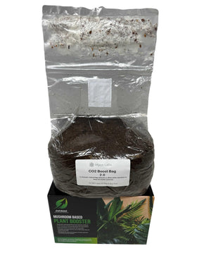 Myco Labs Co2 Boost bag CO2 release provides long-lasting support for grow tents.