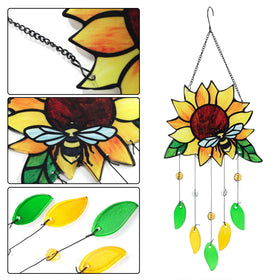 MYCRLIFE hand-painted suncatcher highlights detailed ladybug accents.
