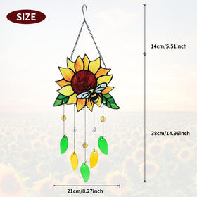 MYCRLIFE stained glass panel shows vivid sunflowers for colorful sunlight.