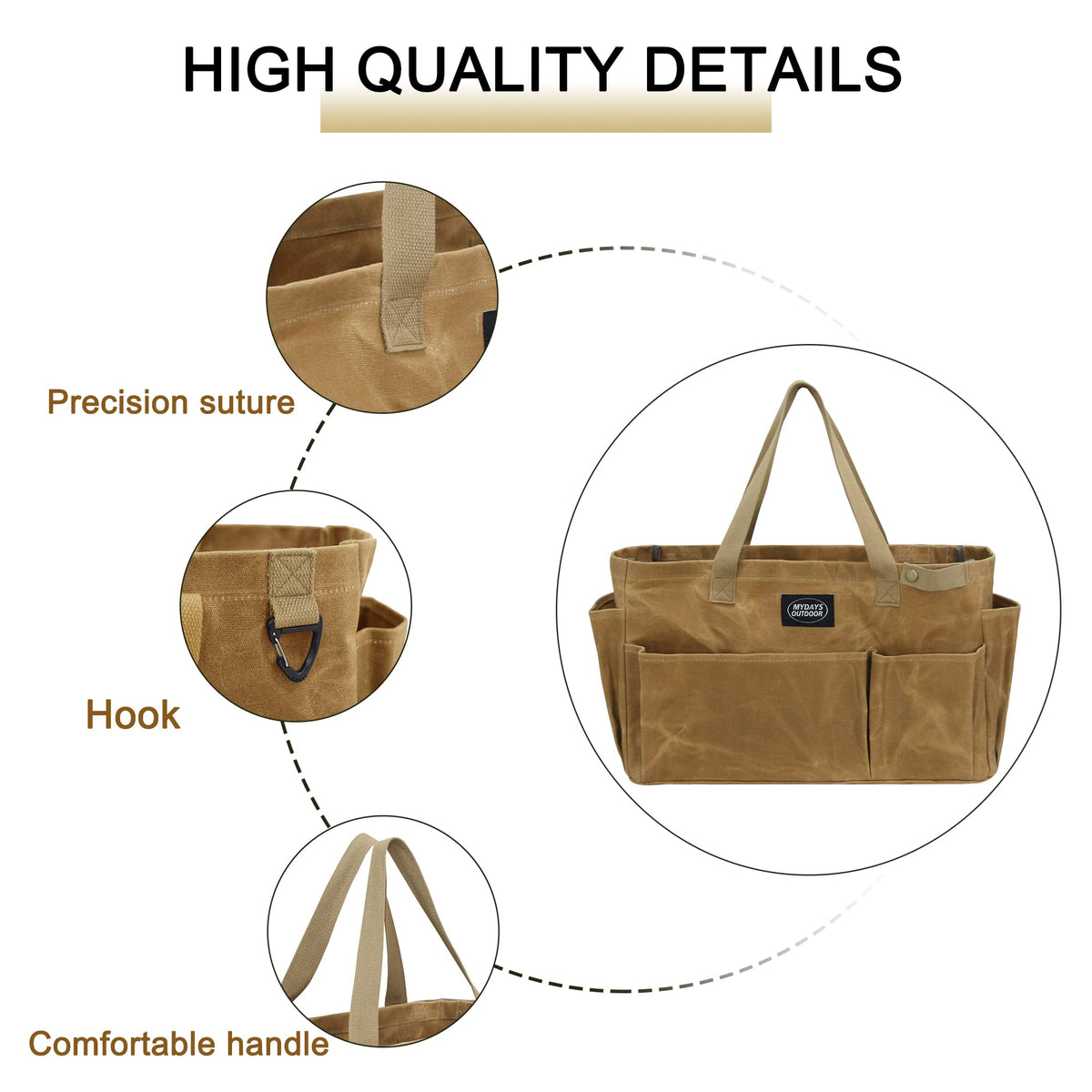 MYDAYS OUTDOOR handle and strap for easy transport.