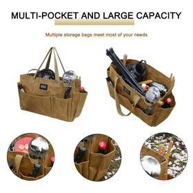 MYDAYS OUTDOOR foldable waxed canvas tote for space-saving storage.