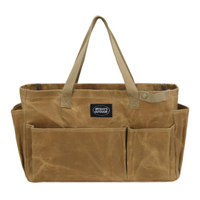MYDAYS OUTDOOR waxed canvas carrier side view for camping durability.