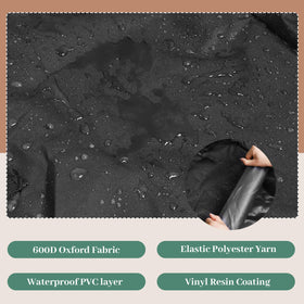 Mydracas grill cover with Velcro adjustment seals tightly against wind