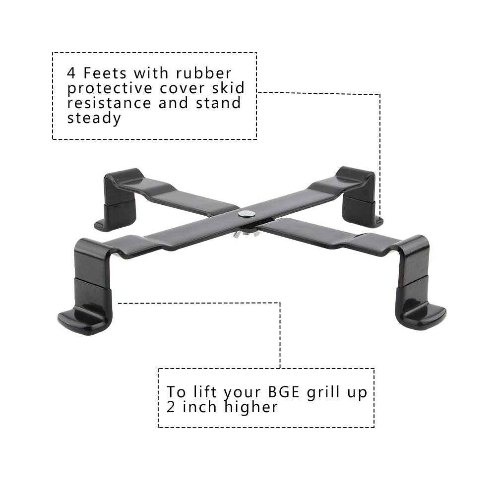 Mydracas grill stand airflow under base, supports ventilation during cooking