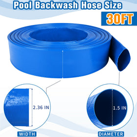 MYFAMIREA pool drain hose with clamps included for secure connections