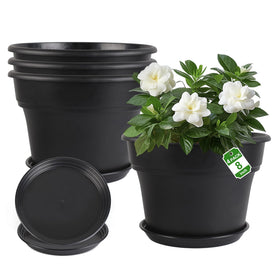 Myfeegoin 8-inch pot four-pack display for versatile indoor-outdoor planters.