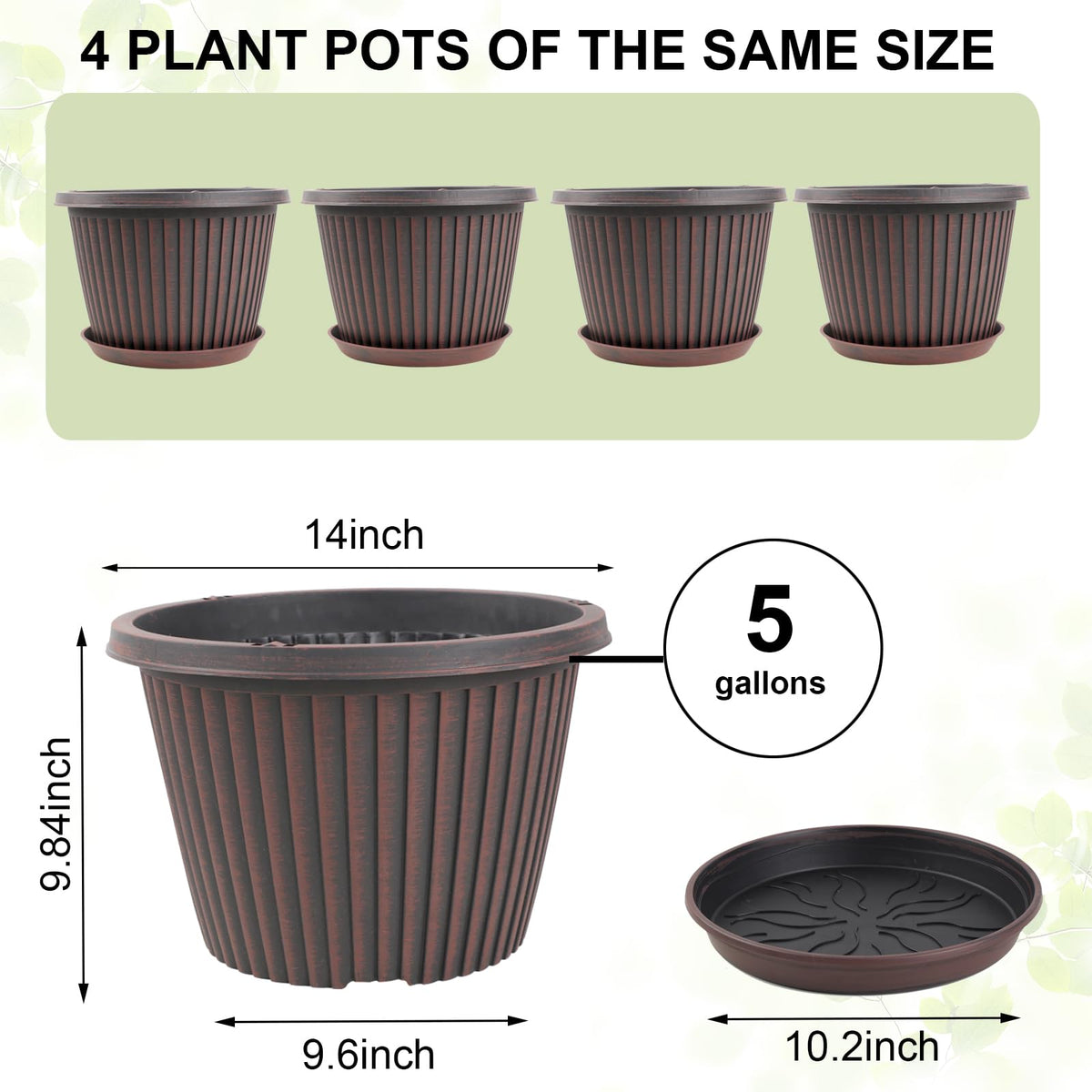 Myfeegoin blue-green finish planter closeup highlighting UV-resistant plastic