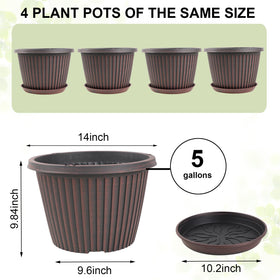 Myfeegoin blue-green finish planter closeup highlighting UV-resistant plastic