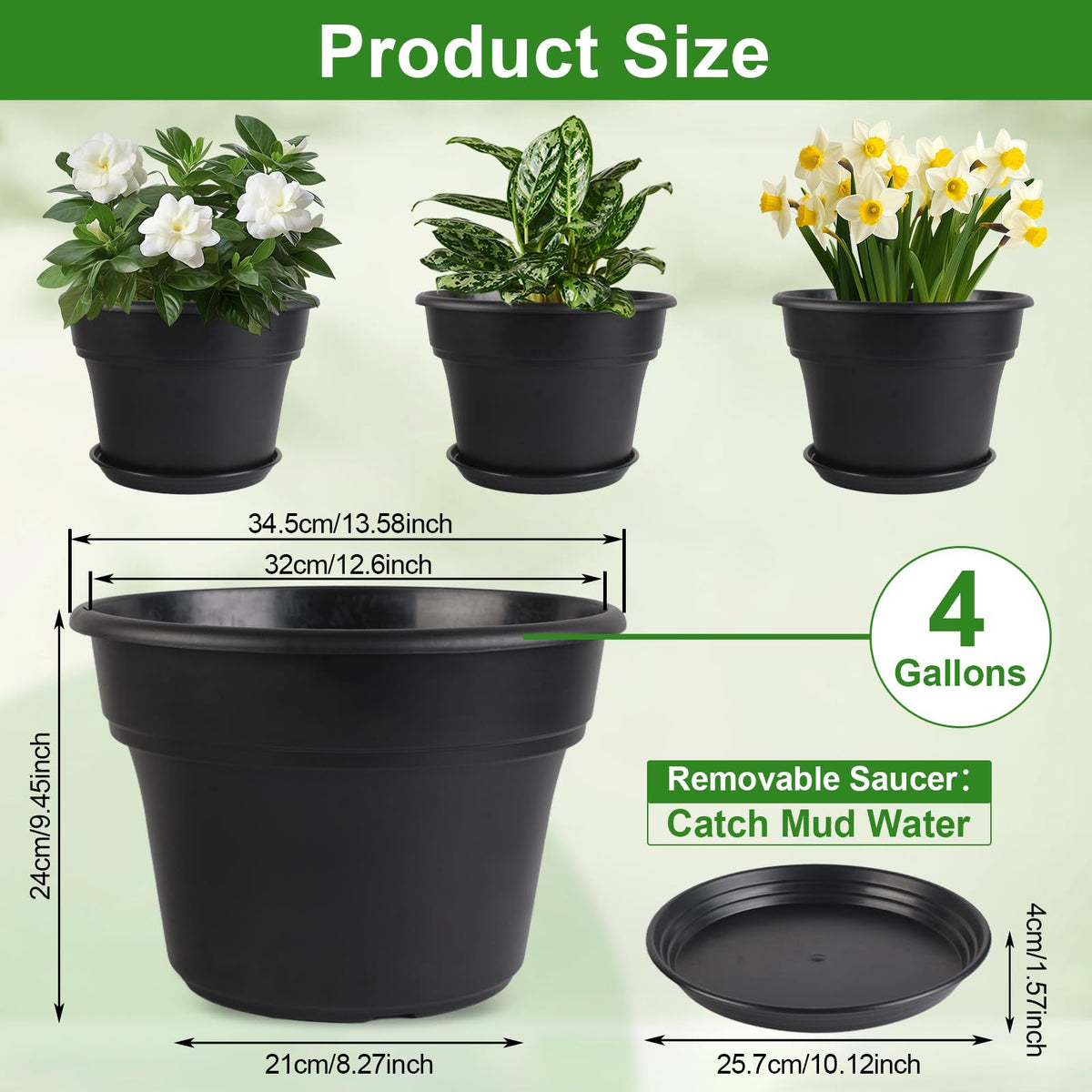 Myfeegoin plant pot with drainage holes ensures healthy water flow