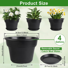 Myfeegoin plant pot with drainage holes ensures healthy water flow