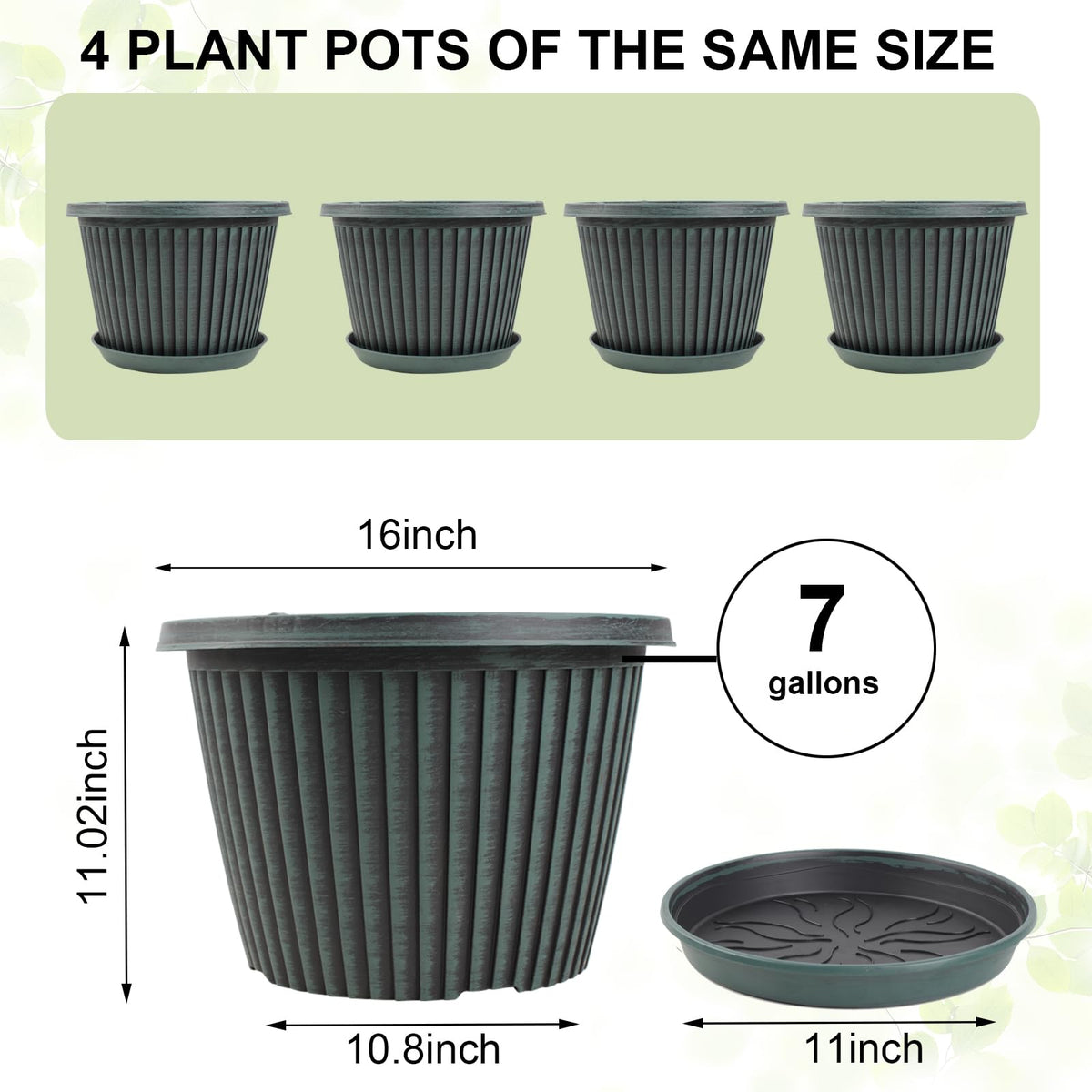 Myfeegoin planter in blue-green finish adds modern elegance to decks.