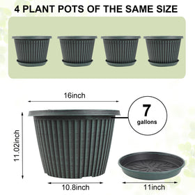 Myfeegoin planter in blue-green finish adds modern elegance to decks.