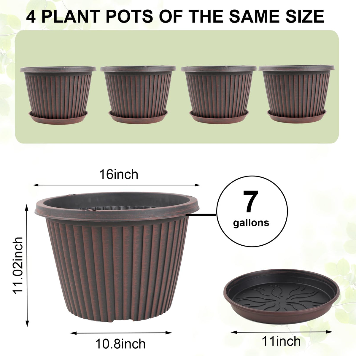 Myfeegoin planter with drainage holes promotes healthy roots and airflow.