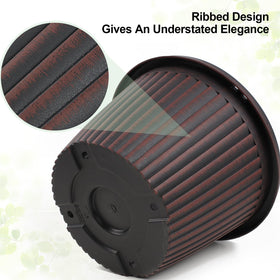 Myfeegoin red-brown 12-inch planter with rolled rim design