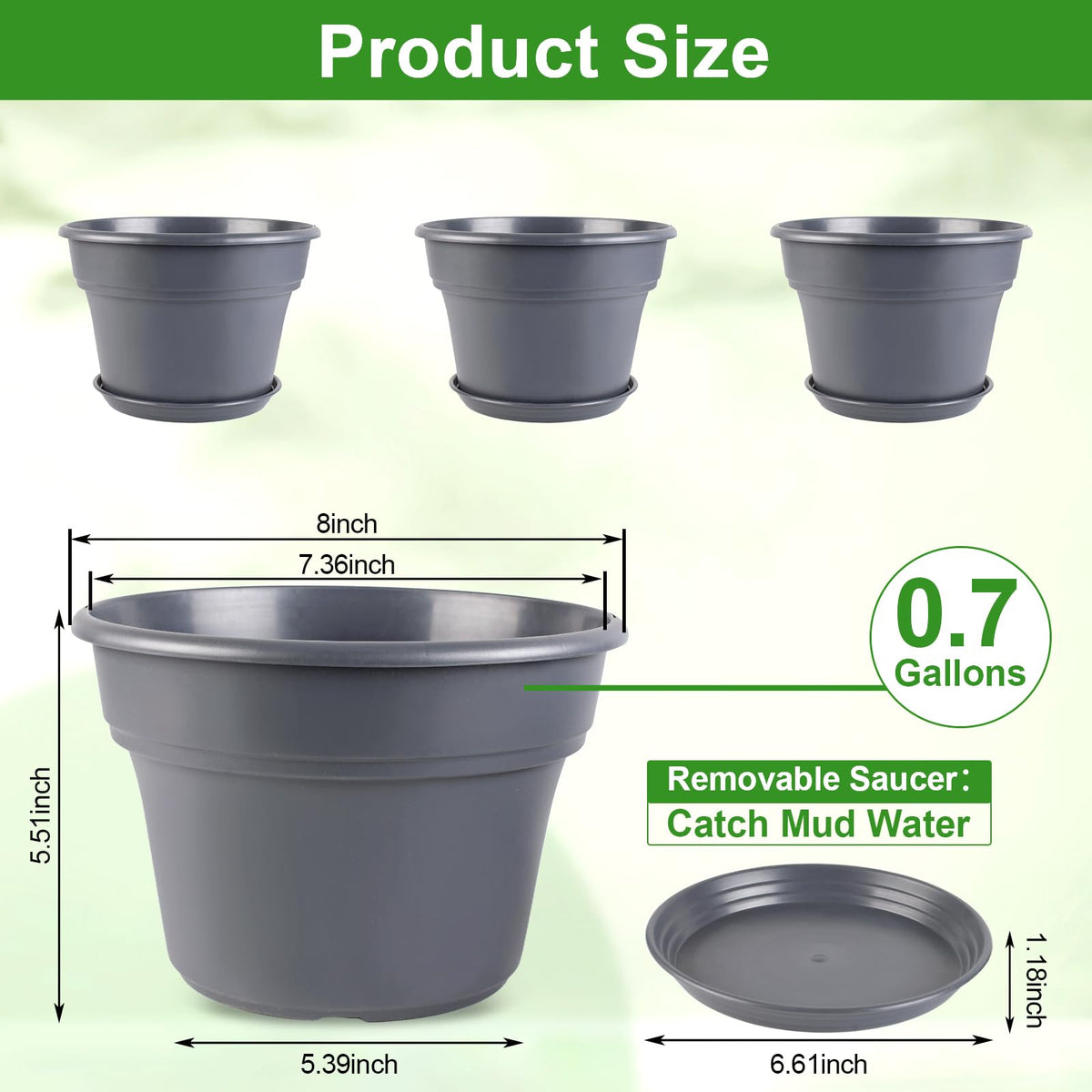 Myfeegoin removable saucer tray, captures overflow for easy cleanup