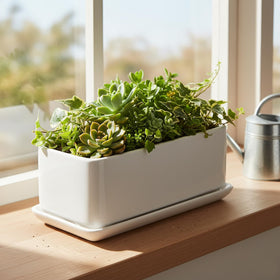 MyGift planter with drainage holes close up showing moisture management