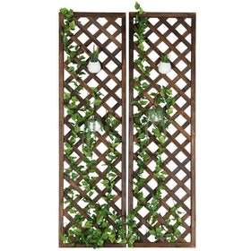 MyGift easy mount wood lattice supports clean installation on various surfaces.