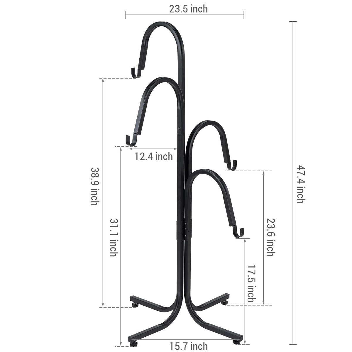 MyGift four-way hooks enable layered plant arrangements at various heights