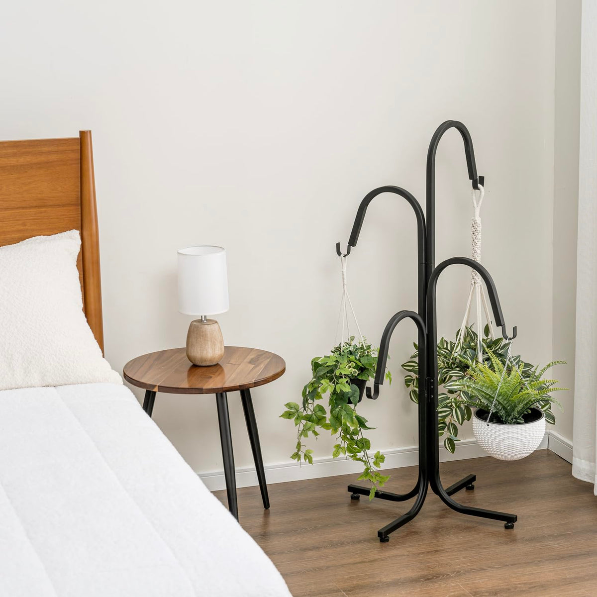 MyGift planter stand hook detail emphasizing versatile hanging options