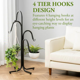 MyGift planter stand side view highlighting slim vertical design for space saving