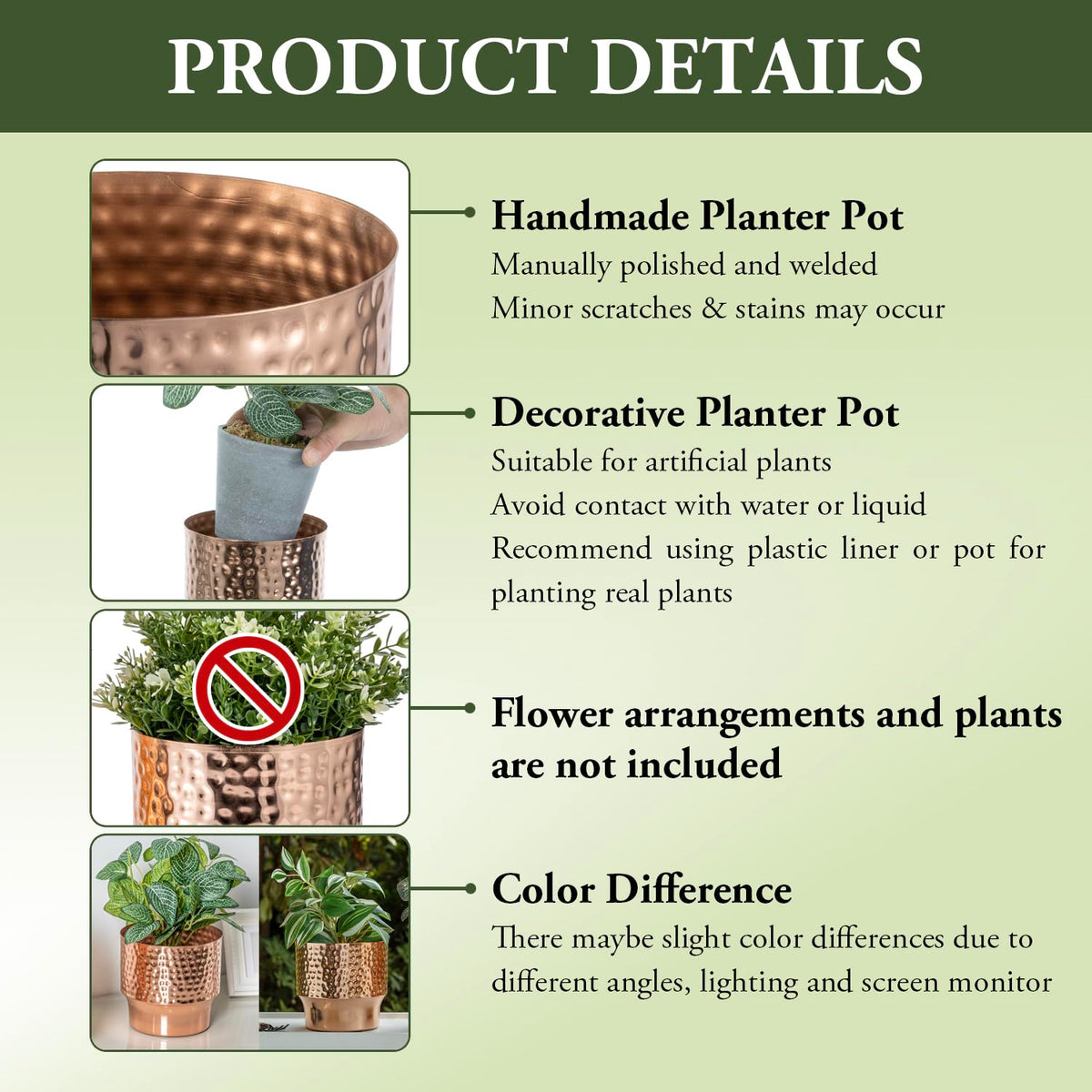 MyGift ornamental metal planter on a bright windowsill for modern decor.