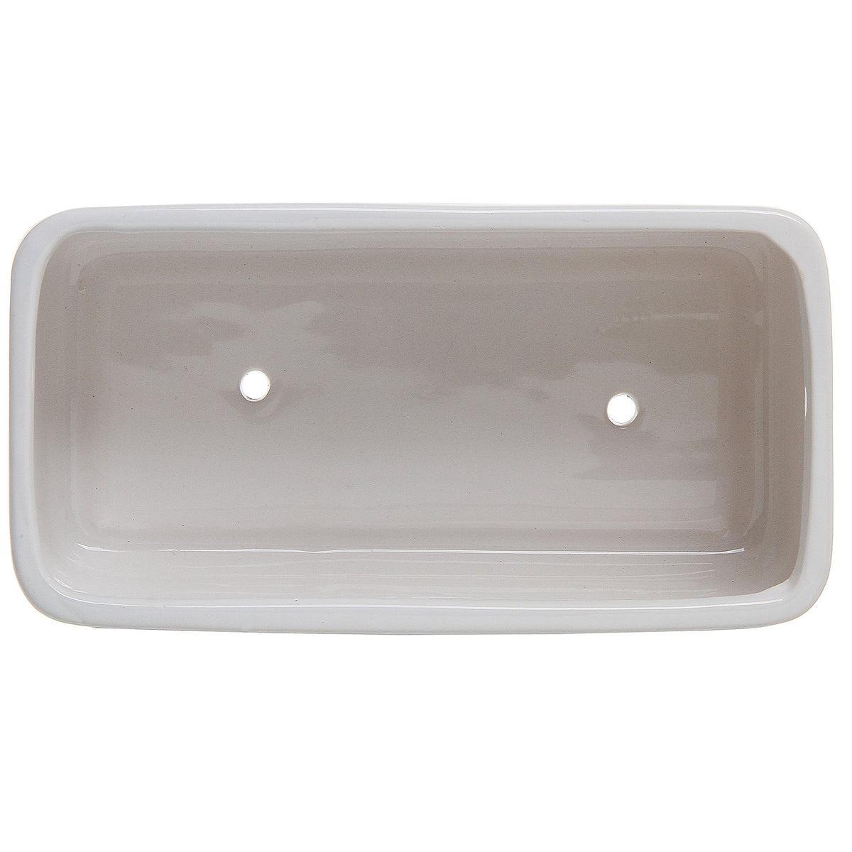 MyGift rectangular white ceramic planter complements any decor