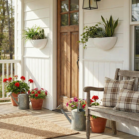 MyGift planters ideal for small plants like succulents or herbs.